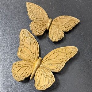 Vintage 1971 Butterfly Wall Decor 2 piece set